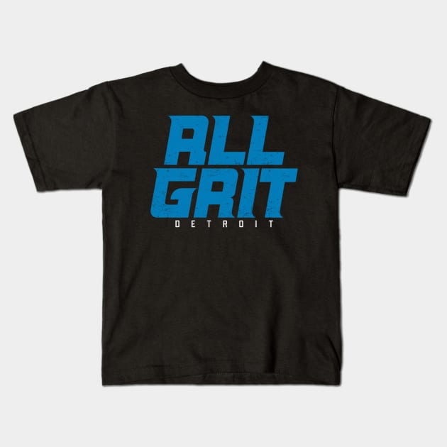 All Grit - Detroit Football Kids T-Shirt by handhieu